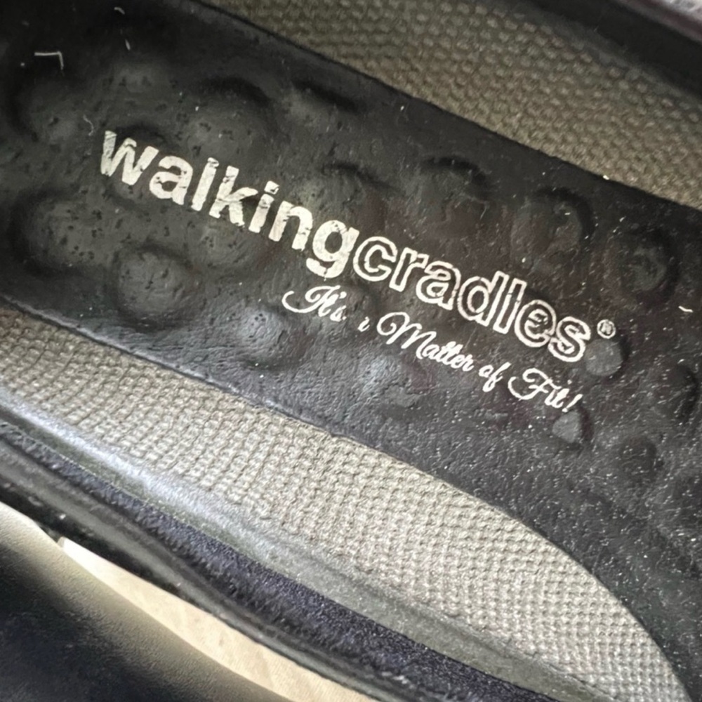Walking Cradles Leather Elegant Black Kitten Heel shoes 9.5 - Picture 5 of 7